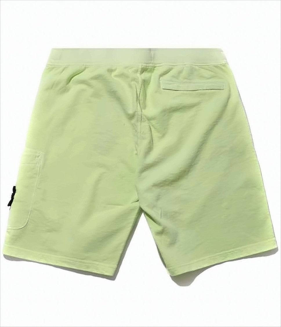 Stone Island Relaxed Fit Green Cotton Shorts