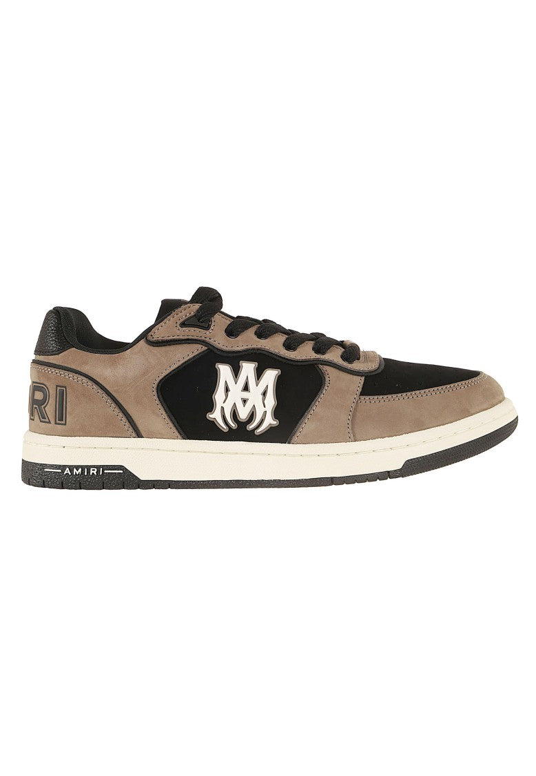 Amiri Brown Black Newport Suede Fabric Low-Top Sneakers
