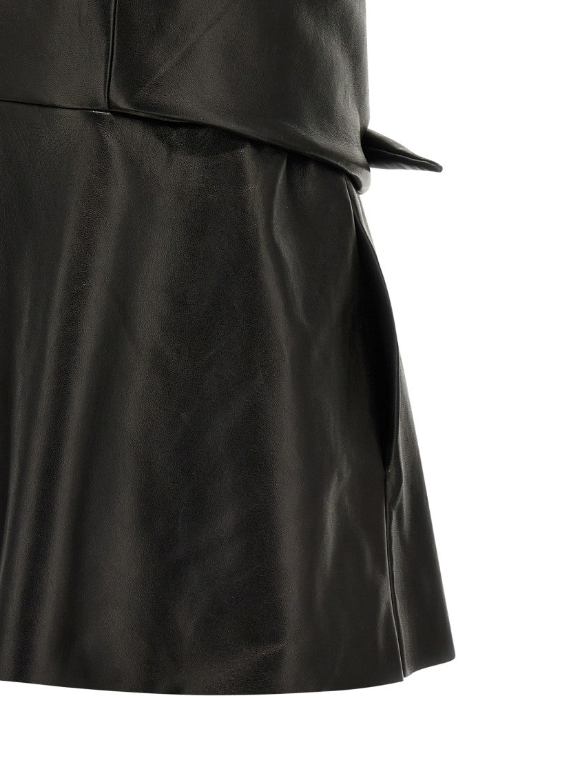 Rick Owens Nappa Leather Vest With Flared Silhouette