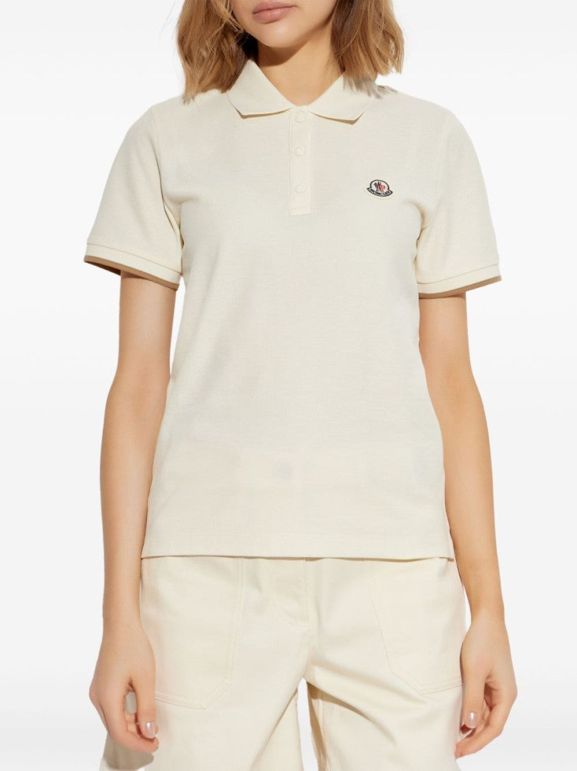 Moncler Textured Embroidered Short-Sleeve Polo Shirt
