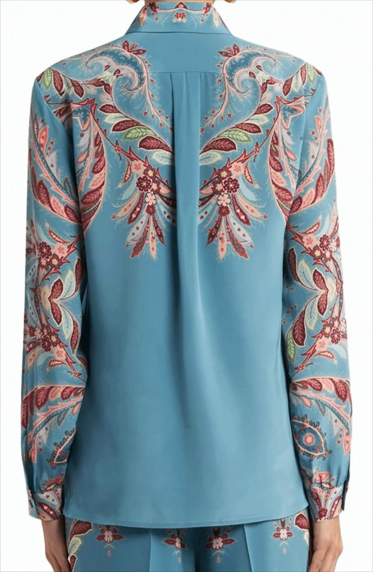 Etro Paisley-Printed Silk Crêpe De Chine Blouse