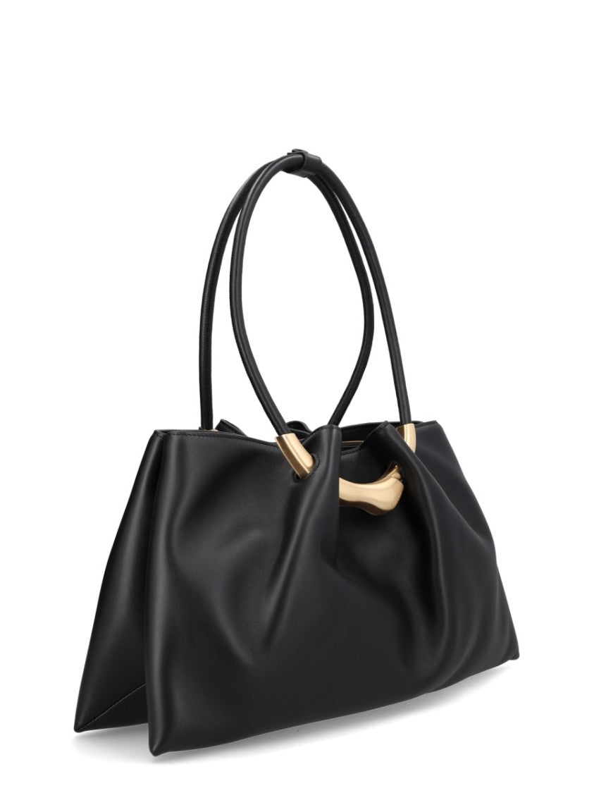 Cult Gaia Asa Calfskin Gathered Handbag