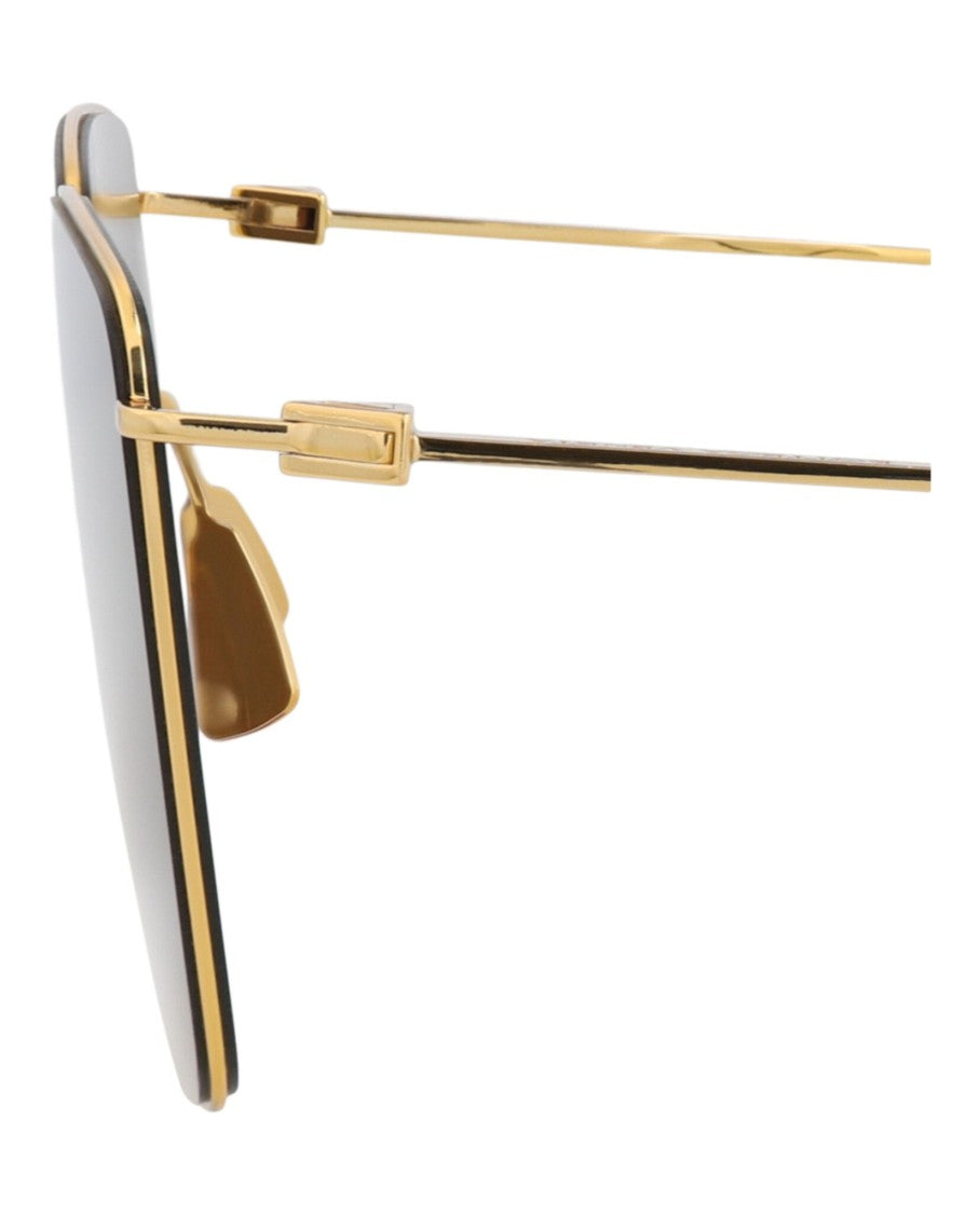 Bottega Veneta Square-Frame Metal Sunglasses