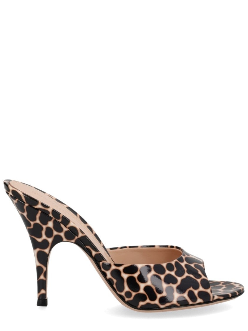 Gianvito Rossi Brown Sofia Animal Print Mules