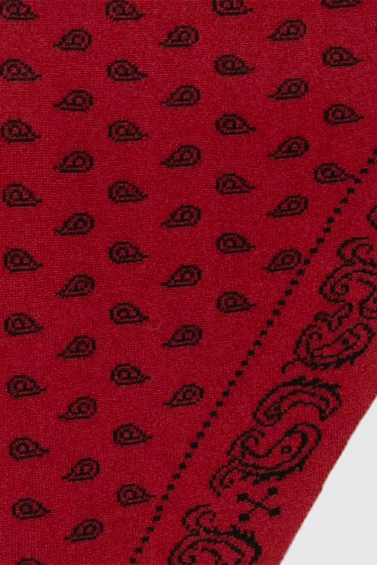Guest In Residence Red Wild Rag Paisley-Print Cashmere Scarf