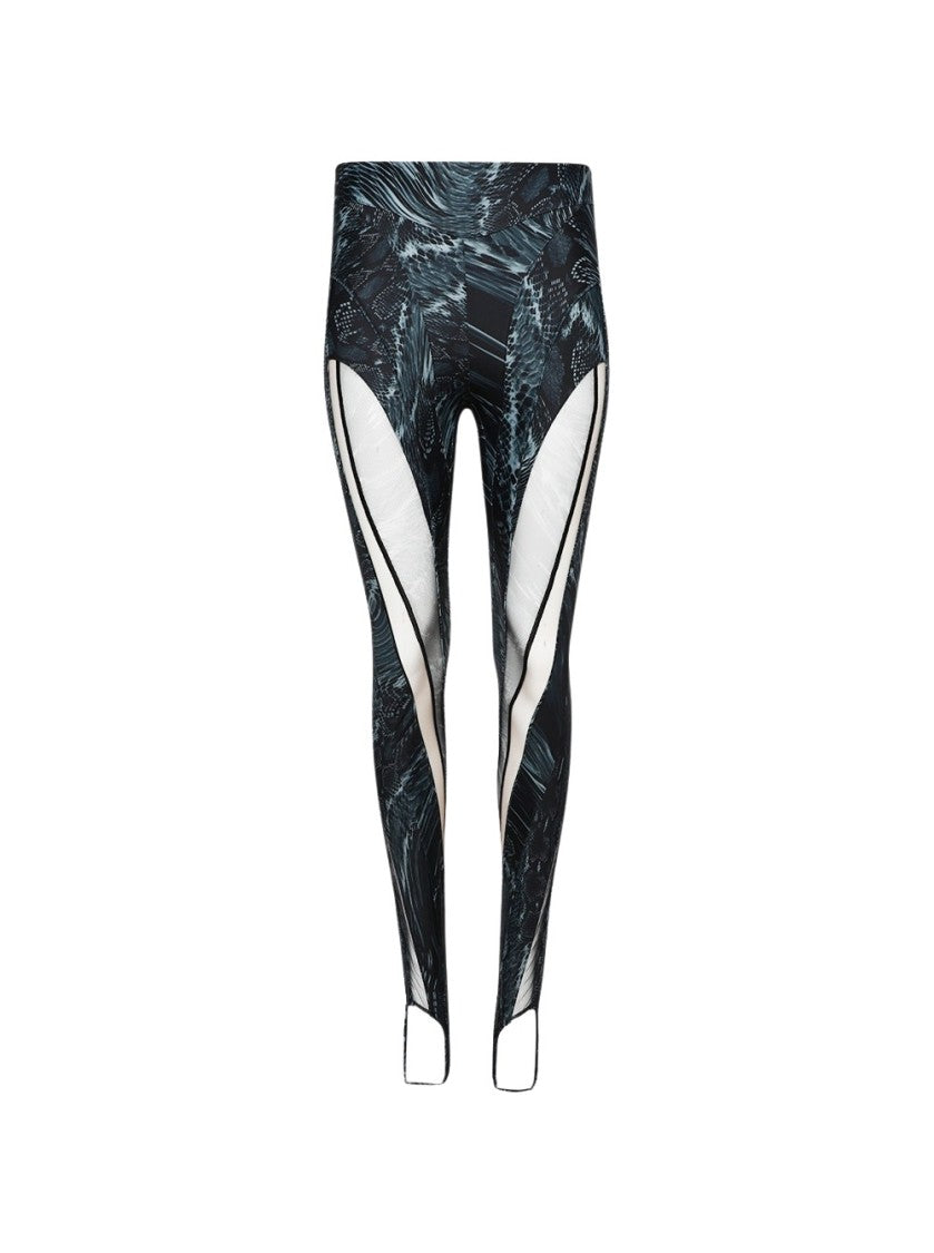 Mugler Printed Spiral Leggings