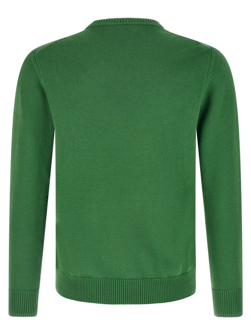 Ballantyne Cotton-Cashmere Blend Sweater With Front Argyle Jacquard