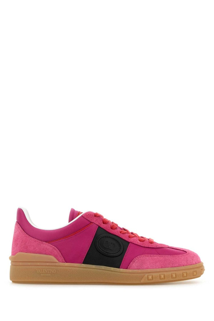 Valentino Garavani Pink Suede And Fabric Upvillage Sneakers