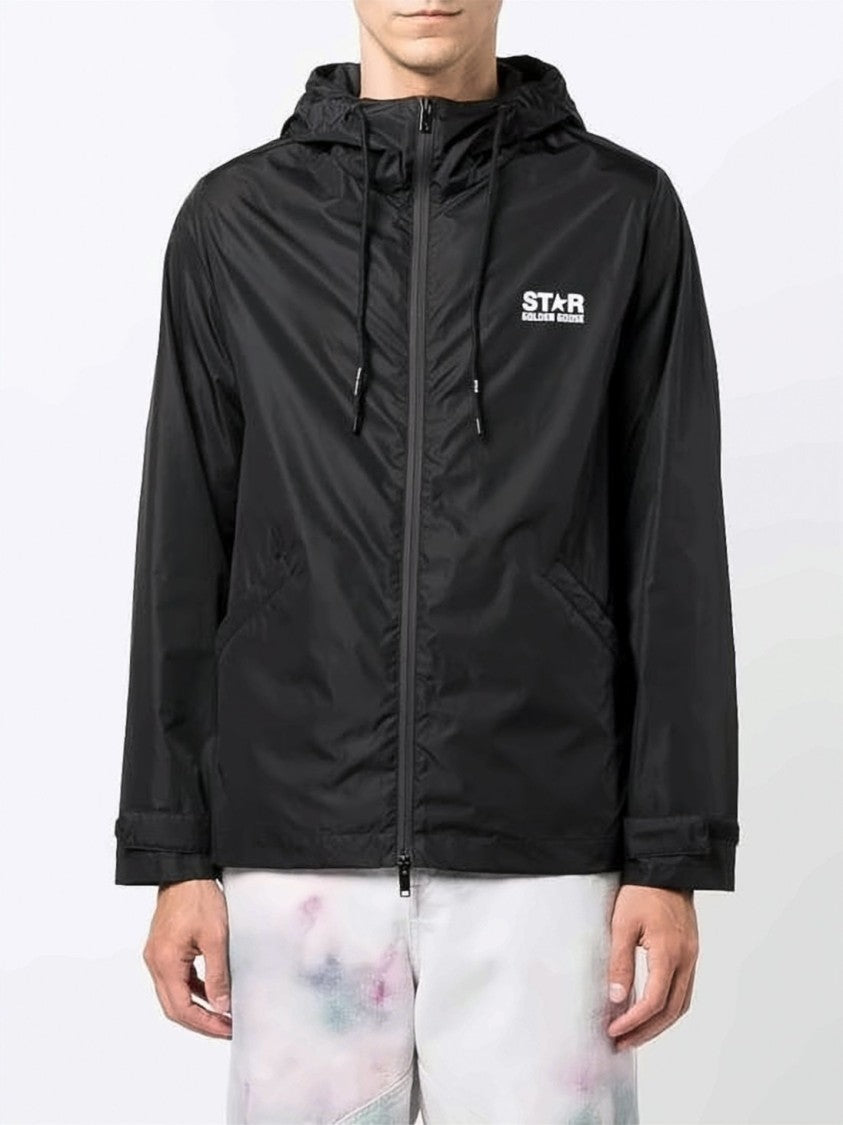 Golden Goose Relaxed Fit Lightweight Jacket With Bold Star Graphic