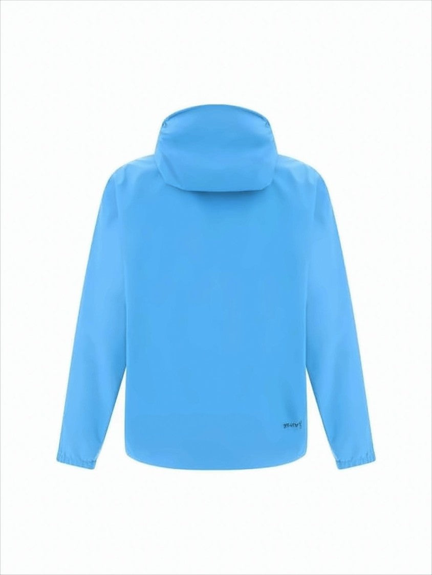 Moncler Lightweight Hooded Jacket In Bright Blue Polyester
