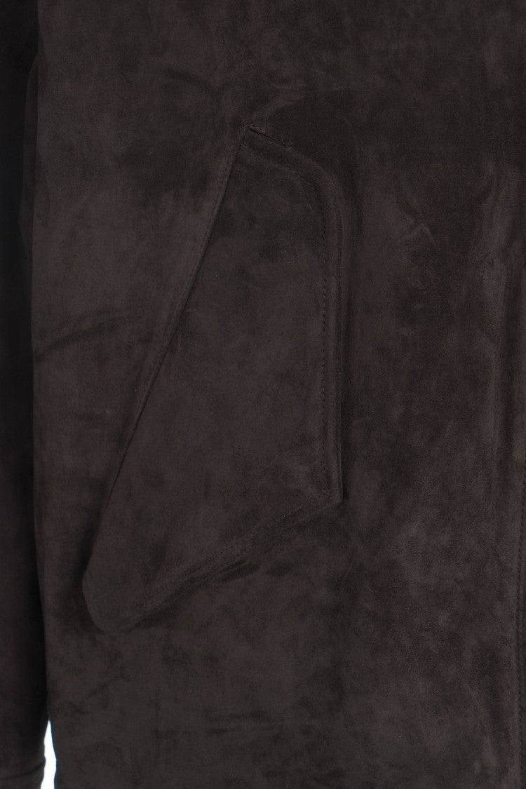 Giorgio Brato Suede Jacket With High Collar