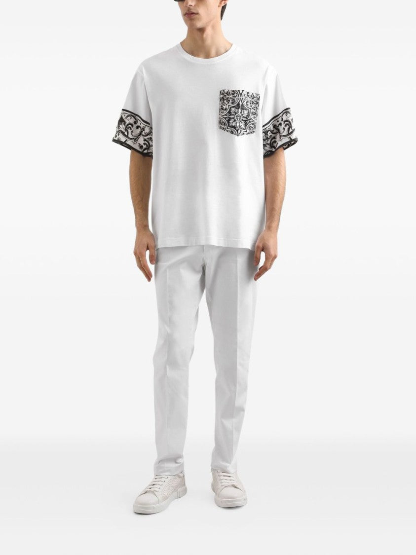 Dolce & Gabbana Round Neck T-Shirt With Decorative Chest Pocket