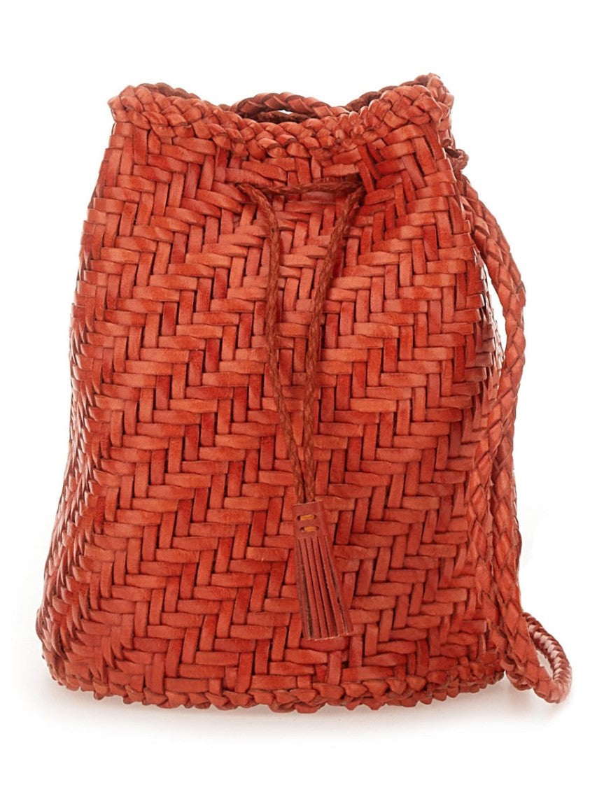 Dragon Diffusion Tan Pompom Double Jump Tassel Handbag