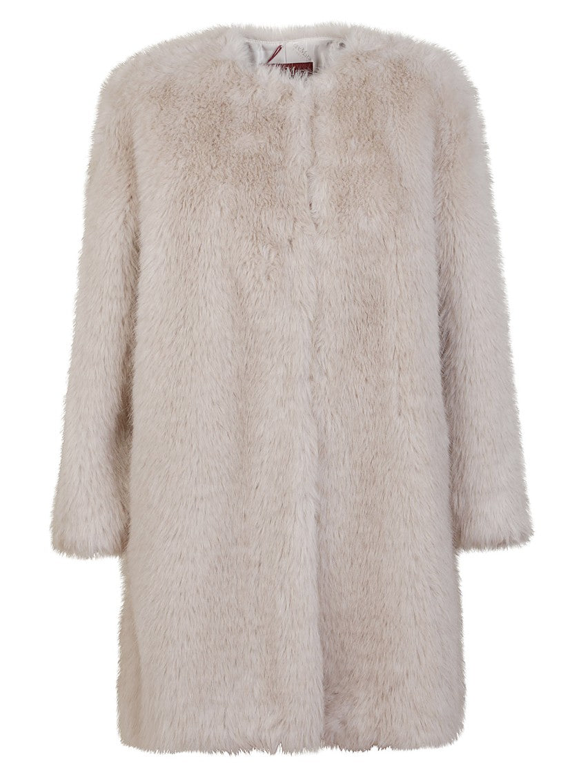 Max Mara Plush Faux Fur Coat