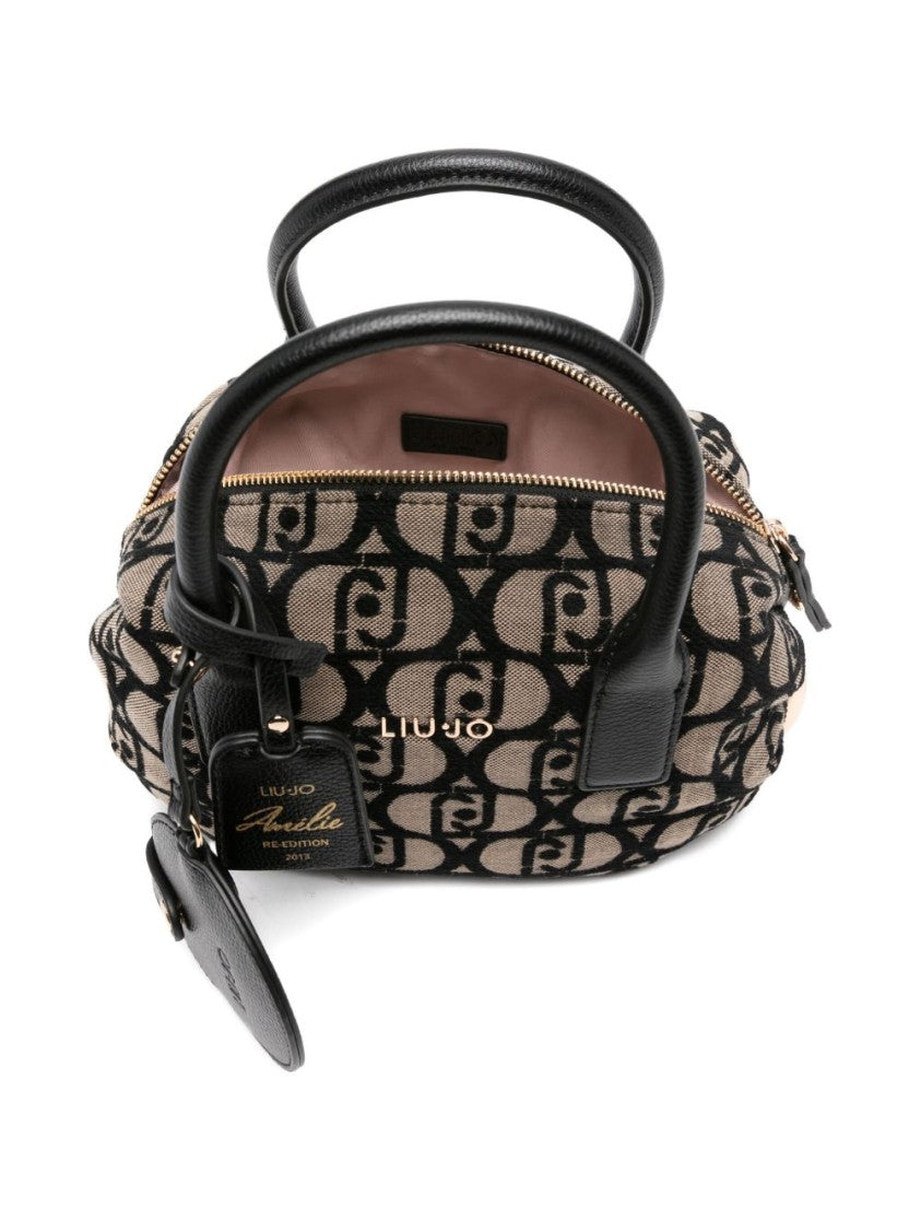 Liu Jo Textured Monogram Handbag With Detachable Strap