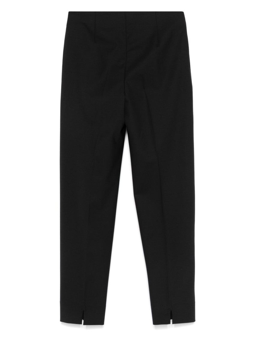 Pt Torino Tailored Black Pants With Concealed Zip And Structured Detailing