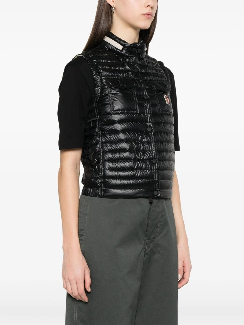 Moncler Grenoble Black Gumiane Water-Repellent Quilted Vest