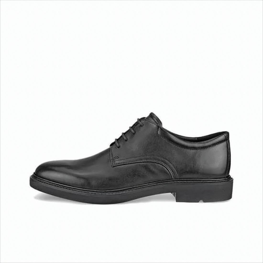 Ecco Black Leather Lace-Up Dress Shoes