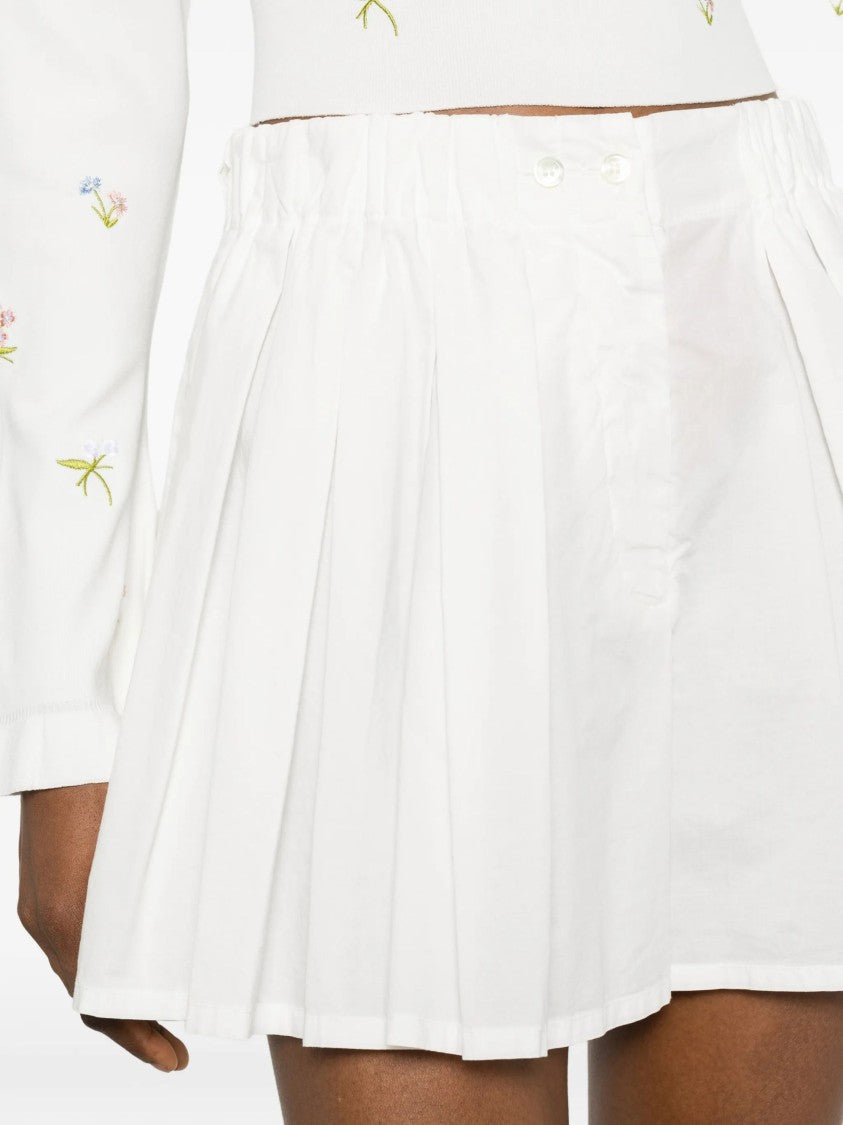 Jucca Structured Flared Pleated Mini Skirt