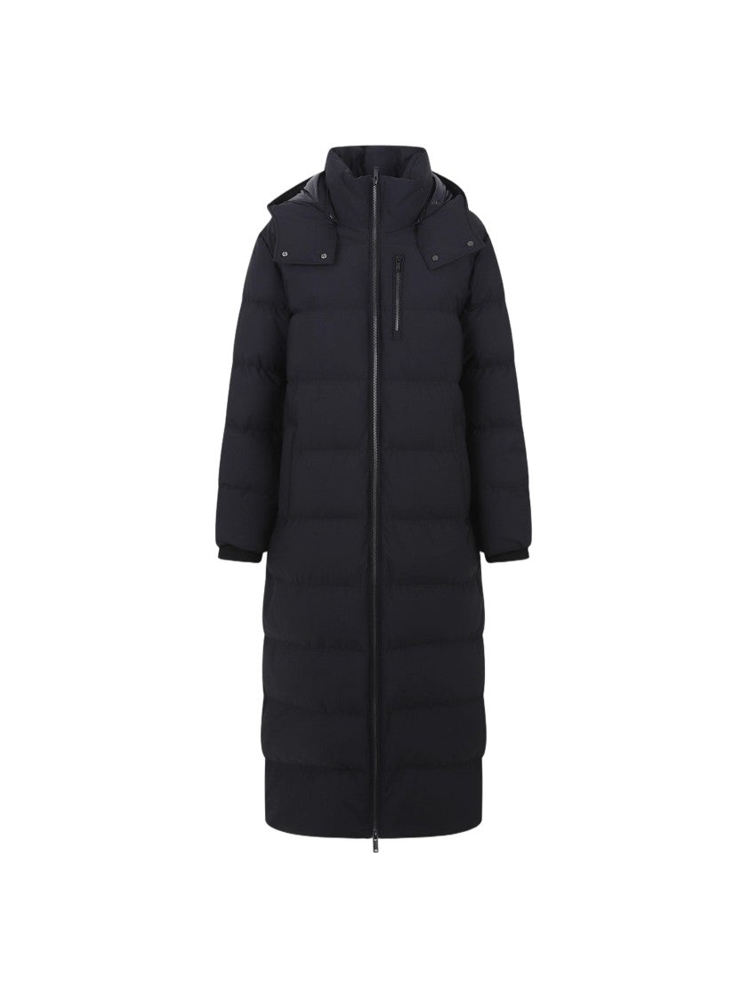 Moose Knuckles Black Padded Parka With High Collar