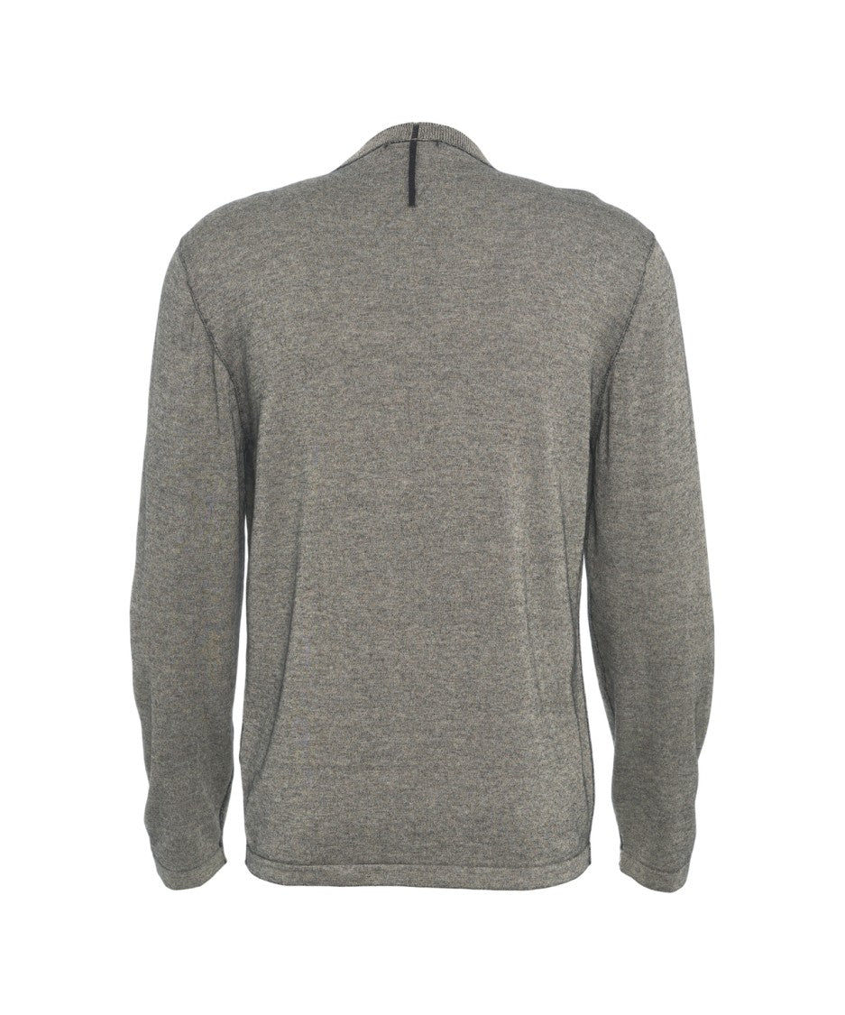 Transit Heathered Knit Sweater With Classic Round Neckline And Structured Fit