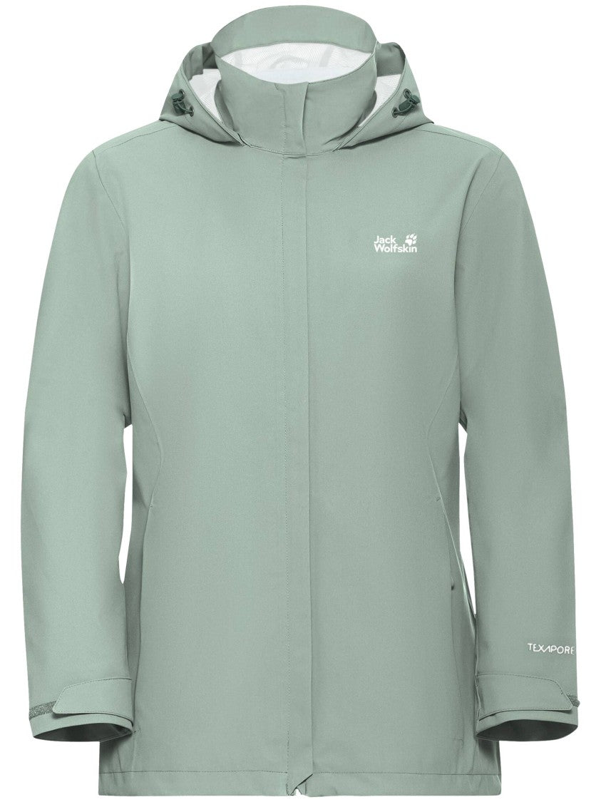 Jack Wolfskin Muted Green Trailtime Hooded Jacket