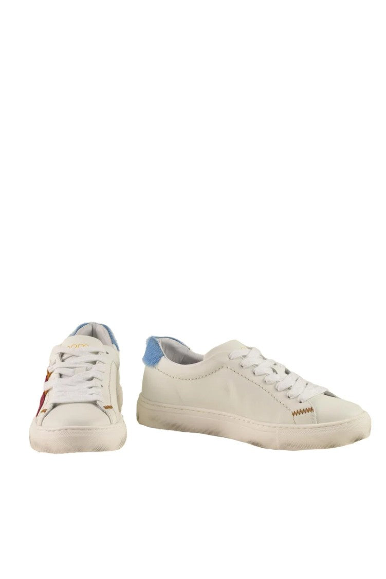 Momonì White Leather Sneakers