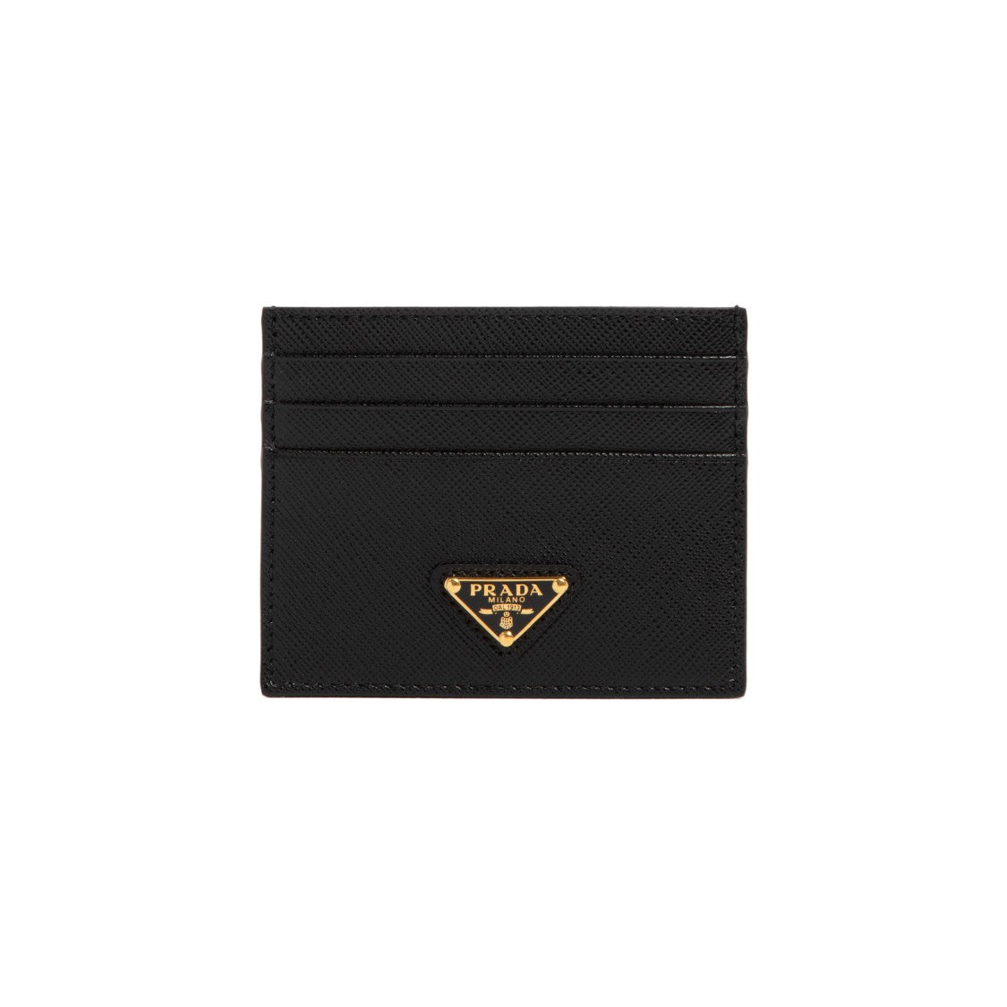 Prada Textured Black Leather Card Holder