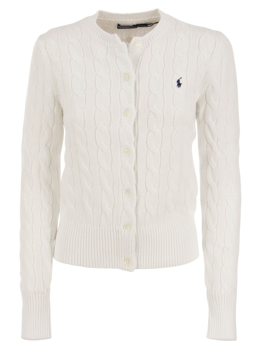 Polo Ralph Lauren Plaited Cardigan With Long Sleeves