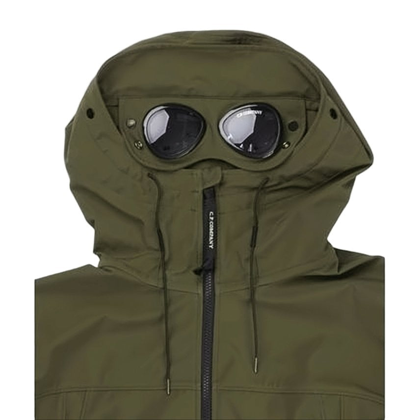 C.P. Company Olive Green Jacket With Hood And Built-In Goggles