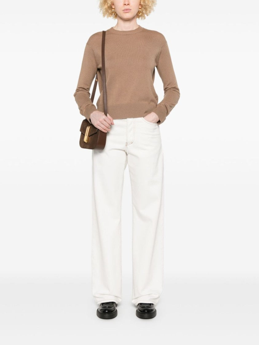 Max Mara Light Brown Crew Neck Sweater