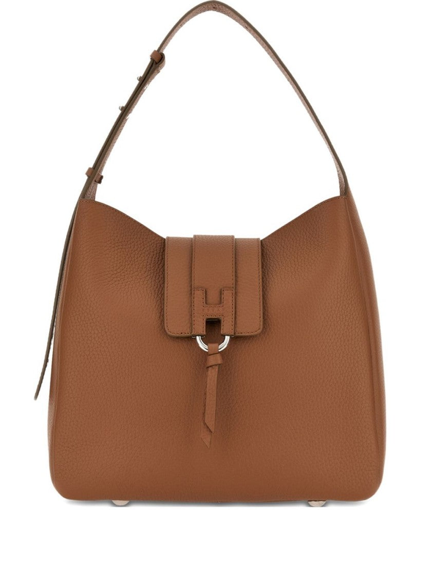 Hogan Textured Calfskin Leather Handbag