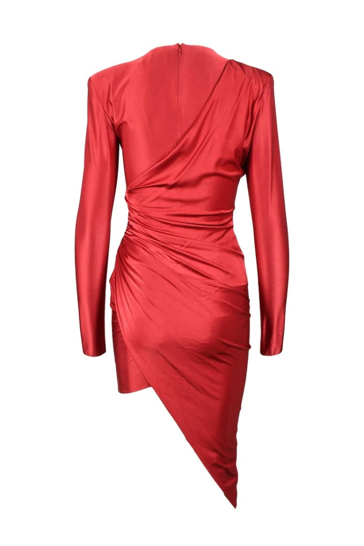 Alexandre Vauthier Long Dress With Zip - Red