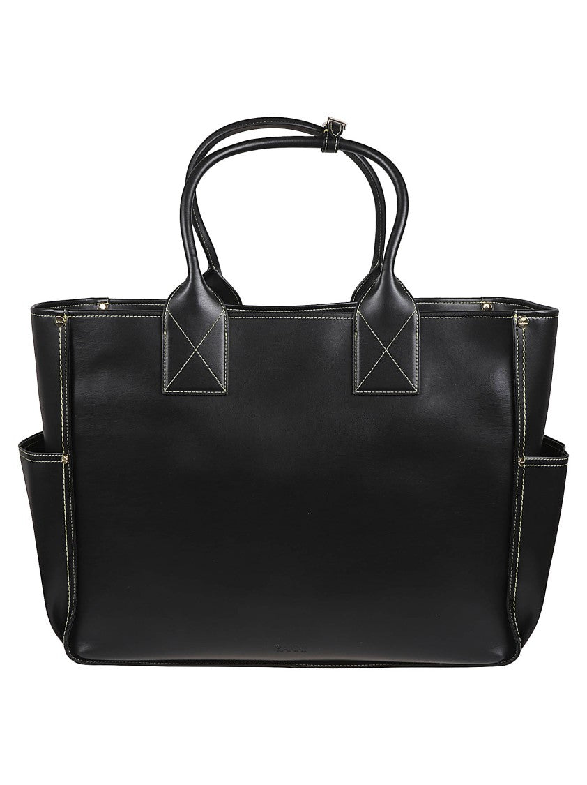 Ganni Structured Tote Bag With Removable Shoulder Strap