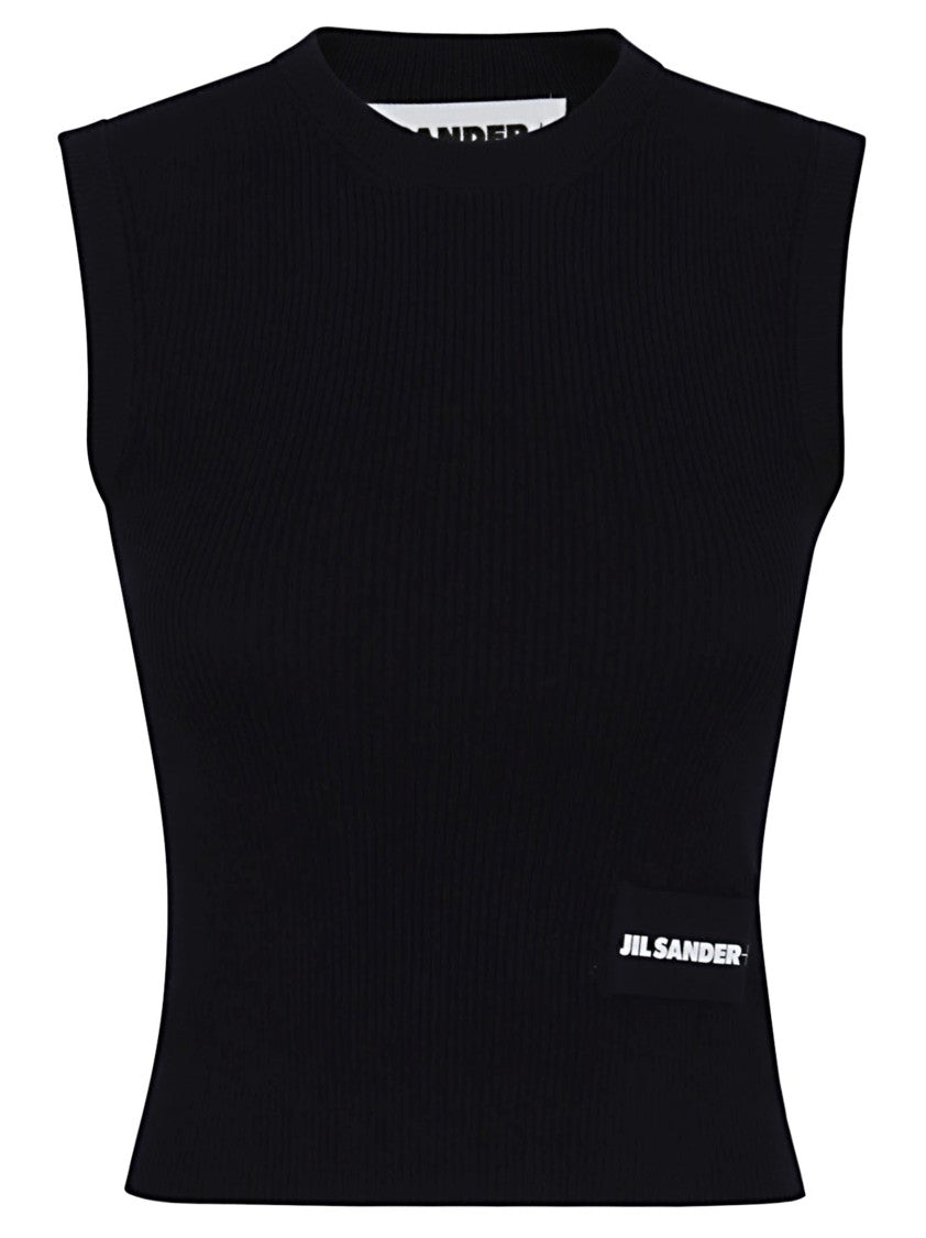 Jil Sander Sleeveless Top With Ribbed Texture