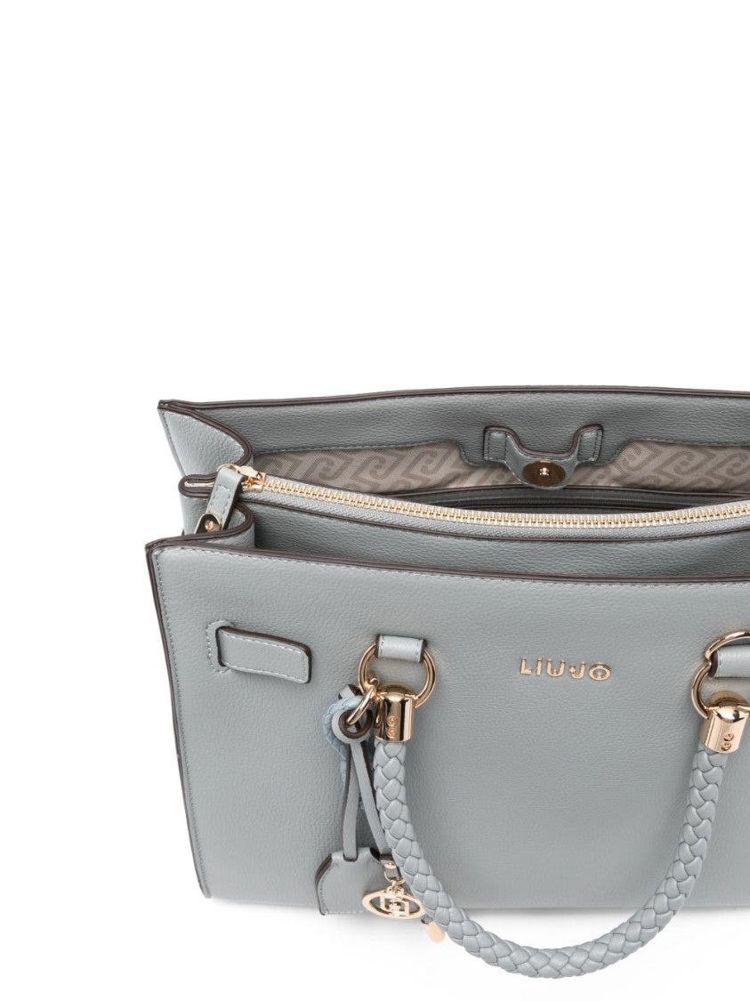 Liu Jo Blue Charm Detail Top Handle Shoulder Bag