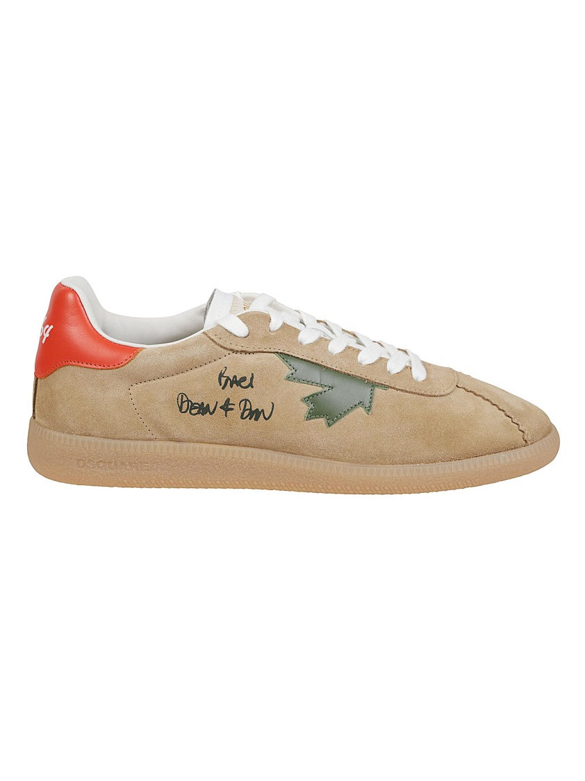 Dsquared2 Rebels Beige Suede Low Sneakers