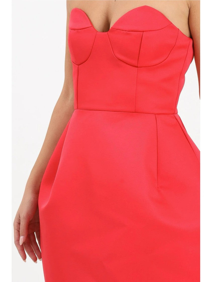 Tpn Semi-Rigid Mini Dress With Structured Bustier Neckline