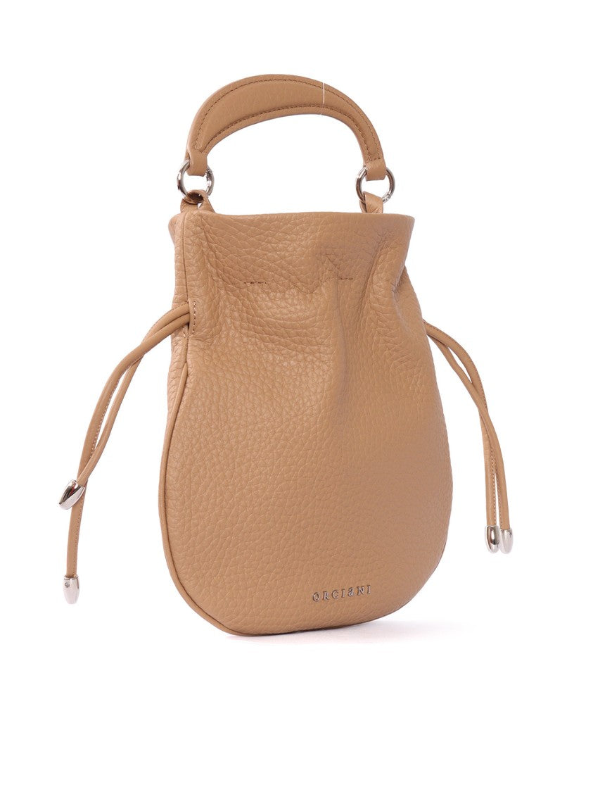 Claudio Orciani Rounded Calf Leather Handbag
