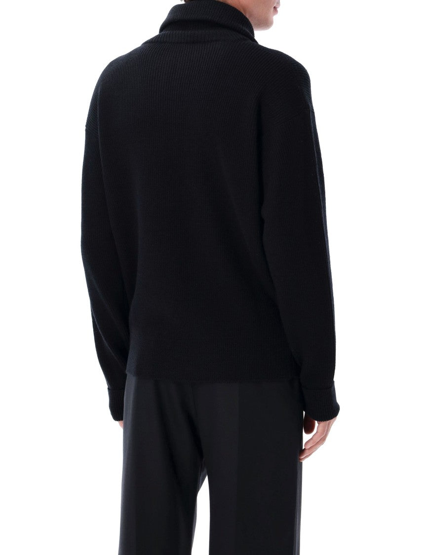 Lemaire Ribbed Half-Zip Sweater