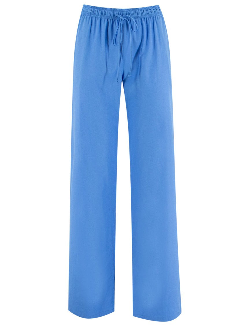 Ermanno Scervino Azure Blue Cotton Trousers