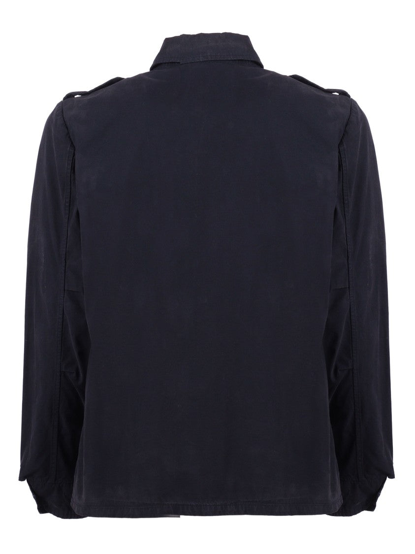 Aspesi Navy Classic Collar Casual Shirt