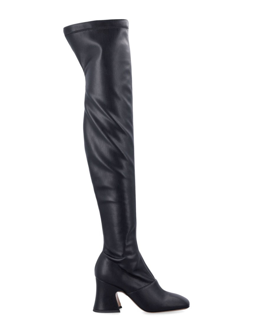 Chloé Janis Black Leather Block Heel Boots