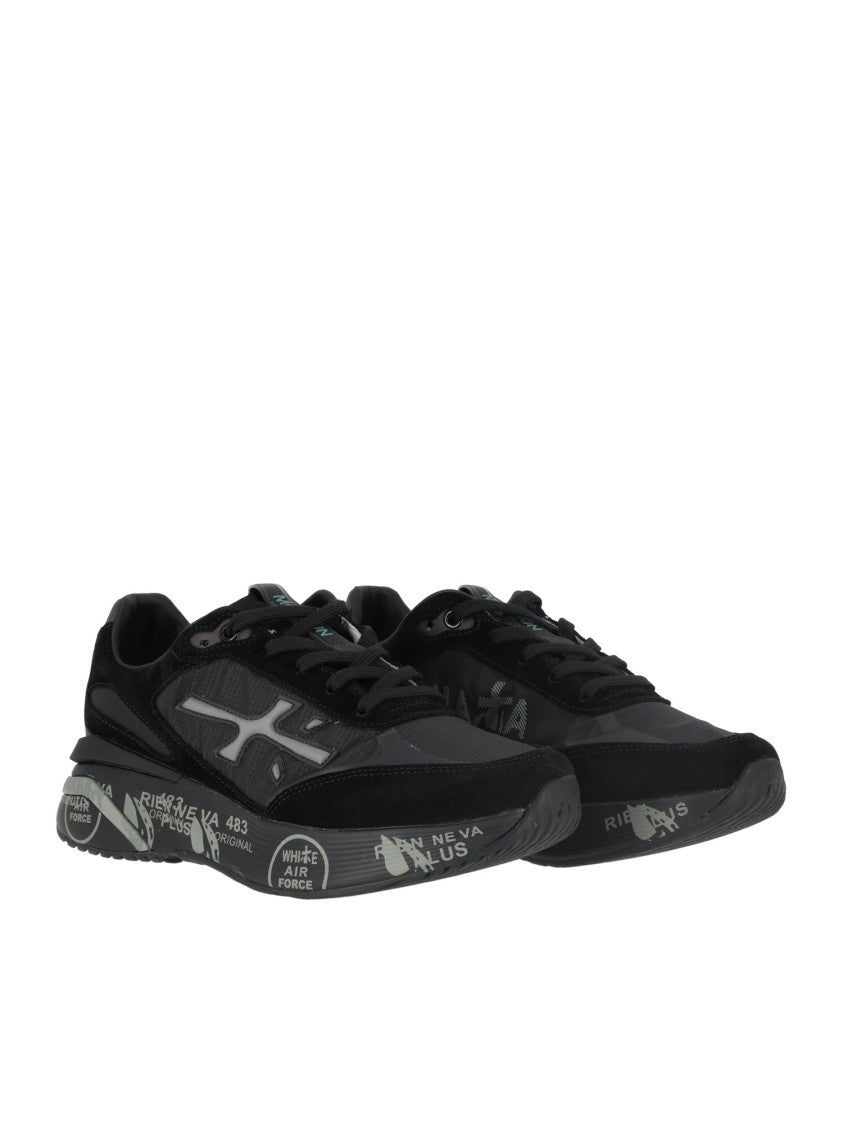 Premiata Black Moerun Low-Top Sneakers