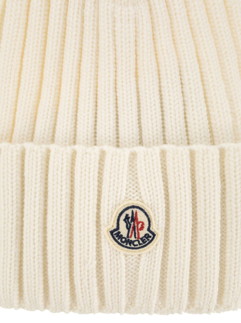 Moncler Textured Virgin Wool Beanie