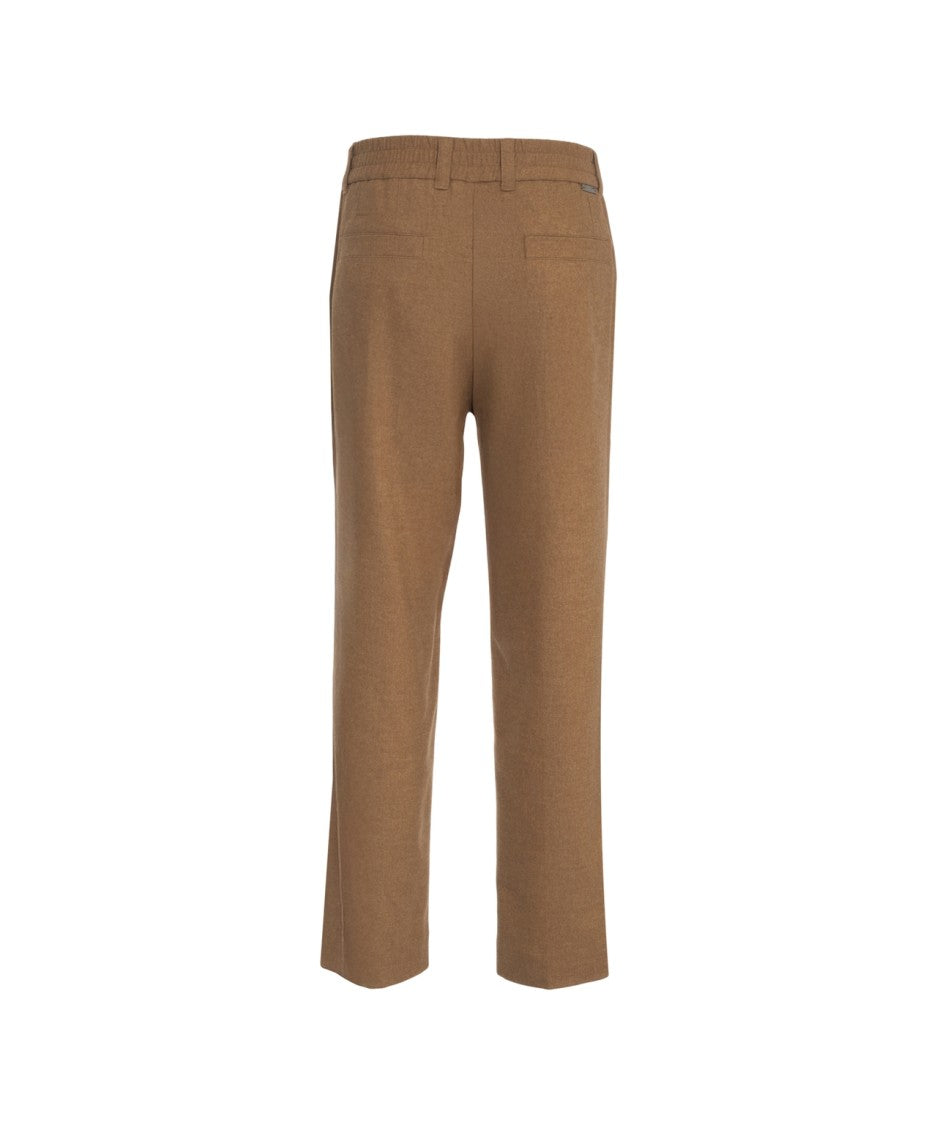 Paolo Pecora Straight-Leg Brown Chinos With Tailored Detailing