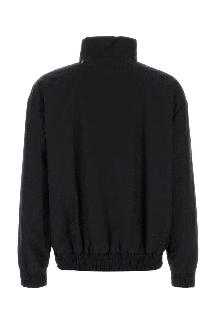 Fendi Black Nylon Bomber Jacket