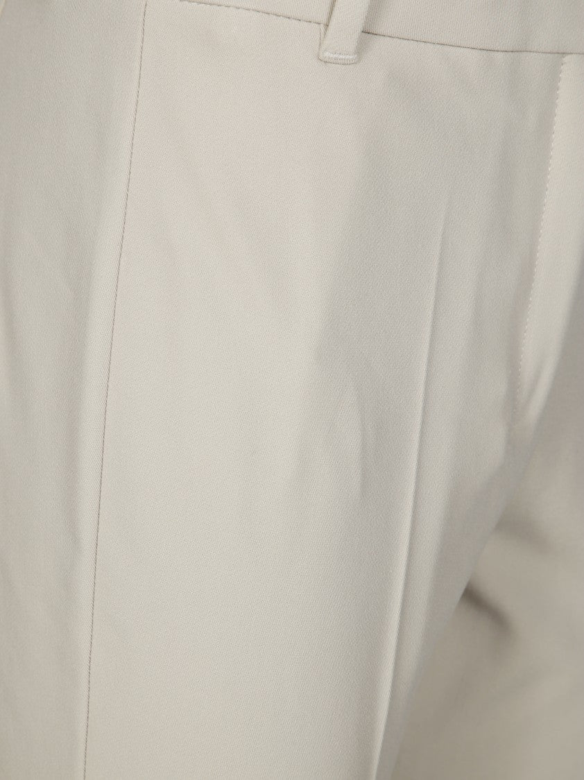 Max Mara Tailored Straight-Leg Cotton Pants With Structured Waistband