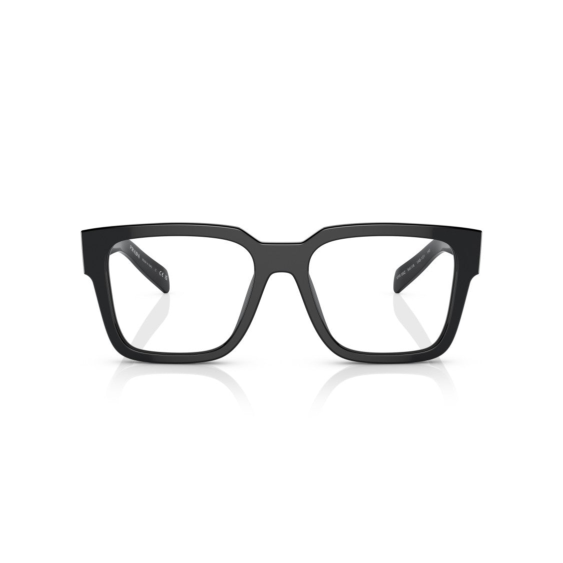 Prada 0Pr 08Zv Square Black Acetate Eyeglasses