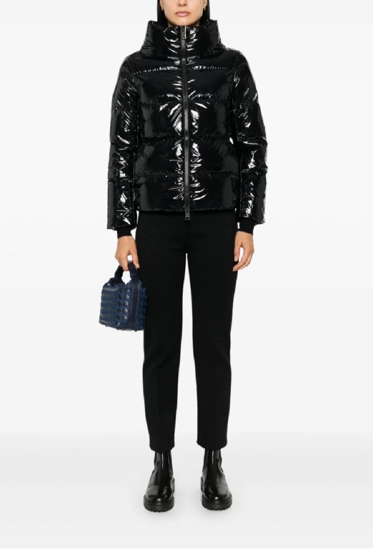 Herno Cropped Black Puffer Jacket